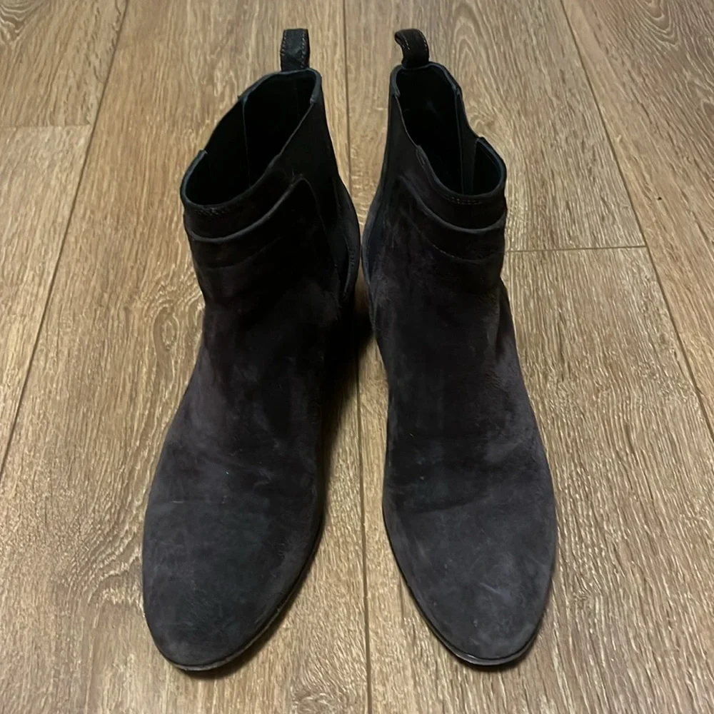 Vince Chocolate Suede Ankle Boot - Picture 5 of 11